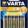 Bateria alkaliczna VARTA LR03 AAA 1,5V LONGLIFE; blister; 6 szt.