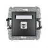 MINI Gniazdo telefoniczne pojedyncze 1xRJ11 4-stykowy beznarzędziowe grafitowy 11MGT-1