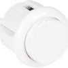 Pushbutton switch, white, unlit , 12 V, mounting Ø 23.5 mm, BUTTON-WHITE-MICRO