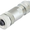 Jack, M12, 5 pole, screw connection, screw locking, straight, 99 1436 812 05