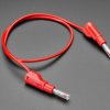 Adafruit Retractable Stacking Banana Plug Cable - Red 0.5 meter long