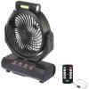 Sygonix SY-5996204 camping fan black with Light USB-C Remote control