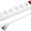 Listwa antyprzepiÄciowa 6 gniazd 1,5m biaĹa