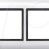 401219 Aqua design frame - 2-gang, screw-mountable, polar white
