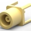 MCX panel socket 50 Ω, solder connection, straight, 1-1337581-0