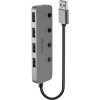LINDY 43309 USB 3.0 Hub Grey 4 ports with individual on/off switches