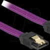 83692 SATA 6 Gb/s 100-cm purple straight/straight metal cable