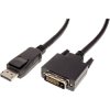 Value 11.99.5613 DisplayPort to DVI Adapter Cable Black 1.00 m Shielded
