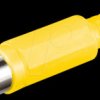RCA connector with bend protection, yellow