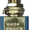 Toggle switch, metal, 2 pole, latching, On-On, 0.4 VA/20 V AC/DC, gold-plated, 5046CD