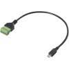 Renkforce RF-6443956 Adapter cable USB 2.0 Micro B Clip terminal 30 cm PVC