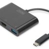 Multi Adapter 1xHDMI 4K 30Hz UHD 1xUSB-C Power Delivery, 1xUSB A na USB 3.1-C czarny DA-70855