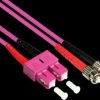 LW-801TC4 Duplex Jumper OM4 50/125µ SC/ST, 1m, violet