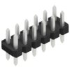 Pin header, 12 pole, pitch 2.54 mm, straight, black, 10058518