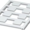 PA device marker, (L x W) 15 x 17 mm, white, sheet with 8 pcs, 0827885