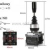 Przełącznik joystick; 2 pozycje; chwilowy; 2xNO