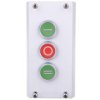 Kaseta Sterownicza 3-Otworowa Z Przyciskami Zielony/Czerwony/Zielony Ip65...