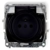 TREND Gniazdo hermetyczne z uziemieniem (klapka dymna przesłony torów prądowych) srebrny 5GPB-1zdp KARLIK