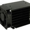 Radiator; DY-HAW-12; do SSR 3-fazowych; z wentylatorem 12V DC; z otworami; 0,4K/W; czerniony; 135mm; 100mm; 80mm; Firma Piekarz