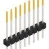 Pin header, 9 pole, pitch 2.54 mm, straight, black, 10046696