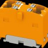 1046619 PTFIX distribution block, 4 x 1.5, orange