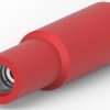 Round plug, Ø 2.9 mm, L 22.9 mm, insulated, straight, red, 0.5-1.6 mm², AWG 20-15, 165399-1