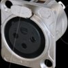 RC3FDL XLR receptacle 3-pole solder contacts (chrome-plated housing)