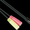 AD-HS01 Audio cable, 3.5 mm jack plug to 2x jack, CTIA, 0.2 m