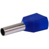 Insulated twin wire end ferrule, 2.5 mm², 10 mm long, blue, 22C437, package with 100 pieces