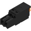 Socket header, 2 pole, pitch 3.5 mm, straight, black, 2459280000