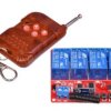Moduł przekaźnik x4 + pilot RF 433MHz 24V 230/10A