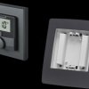 159820A0 + 161629A0 Wall thermostat w. humidity + table stand, anthracite