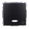 Simon Basic Przycisk dzwonek z podświetleniem LED (moduł) 10AX, 250V, szybkozłącza, czarny BMD1L.01/49