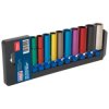 Sealey AK285D Multi-coloured Deep Socket Set 10pc 3/8"sq Drive Metric