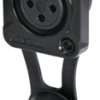 XLR panel socket, 3 pole, tin-plated, zinc die casting, RRX3F-Z-001-1