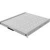Wysuwana półka do szaf rack 19 500mm szara lanberg (1u/445x500mm udźwig do 35kg, montaż 4 punktowy) AK-1021-S