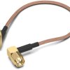 Coaxial cable, SMA plug (angled) to SMA plug (angled), 50 Ω, RG-316/U, grommet black, 304.8 mm, 65501510530501
