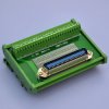 CZH-LABS DIN Rail Mount 50-Pin 0.085" Centronics Male Ribbon Connector Interface Module, Screw Terminal Block Breakout Boar