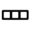Mini Ramka Uniwersalna Potrójna Zaokrąglona Z Tworzywa Czarny Mat 12Mrtz-3