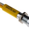 Lampka kontrolna do montażu panelowego 24V dc, Żółta 8mm LED Chrom Końcówka lutownicza RS PRO