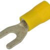Końcówka; M4; 4÷6mm2; widełkowa; izolowany; KWIM4Y; żółty; proste; na przewód; cynowane; zaciskany