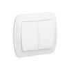 AKORD Wyłącznik schodowy podwójny podświetlany biały AW6/2L/11 KONTAKT SIMON