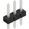 Pin header, 3 pole, pitch 2 mm, straight, black, 10062065