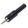 Adapter - gniazdo bezpieczne 2mm / wtyk 2mm czarny