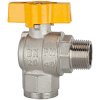 Ball valve, 40 bar, brass, nickel-plated, for pipe systems, 103313