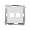 SIMON 55 Pokrywa gniazd teleinformatycznych na Keystone płaska podwójna jasnoszary mat TKP2.01/114 KONTAKT SIMON