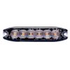 Lampa błyskowa LED do pojazdu, SLIM, 18W, 6 LED, światło pomarańczowe, R65 R10, 12V/24V, LW0038