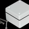 ABS enclosure, (L x W x H) 56 x 56 x 28 mm, light gray (RAL 7035), IP65, 1594AWGY