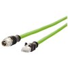 Metz Connect 142M2X15010 M12 X-Coded Cat 6A S/FTP 1m Angled Plug to Free End PUR