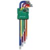 Klucze Torx extra długie z otworem, kolor T10,15,20,25,27,30,40,45,50 S2 STALCO S-46386
